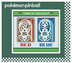 Pokmon Pinball Table Selection Screen