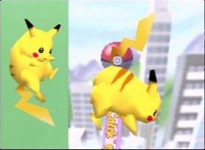 Two Pikachu's duking it out